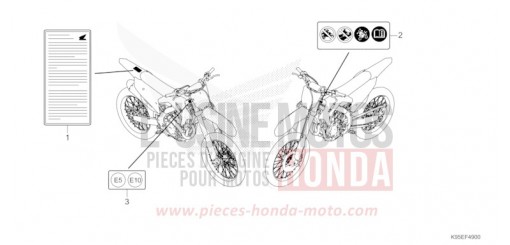 CAUTION LABEL CRF250RP de 2023